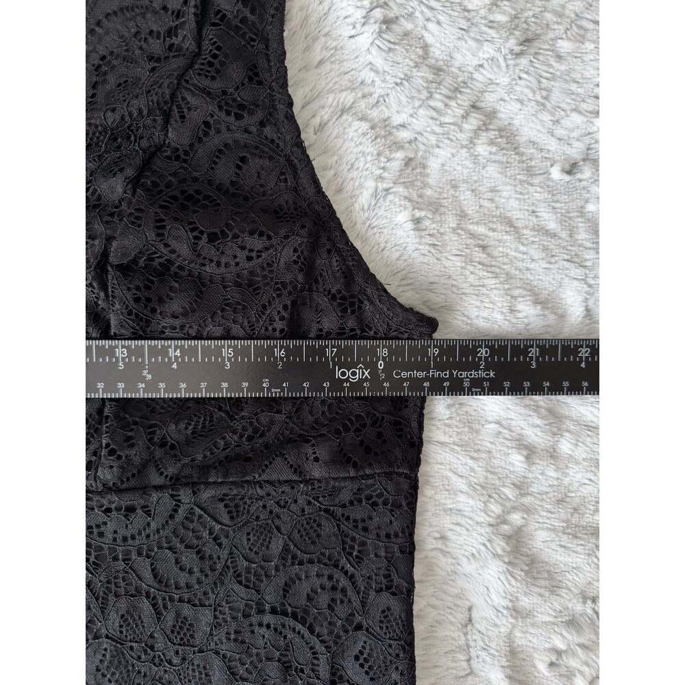 Torrid Black Lace Bodysuit V Neck Sleeveless Stretch Sheer Overlay Plus Size 1 - Picture 5 of 5